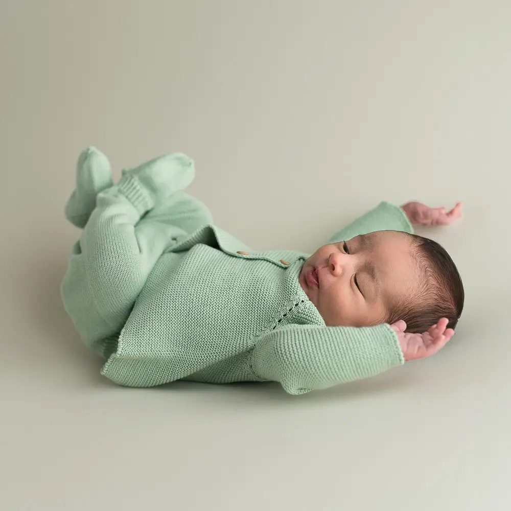 Pack para recién nacido links verde suave - Imagen 2