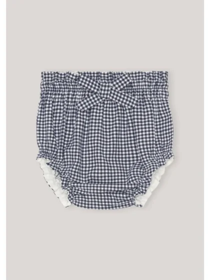 Bombacho con lazo - Blanco nieve y azul marino