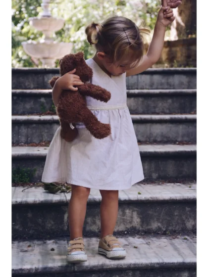 Vestido  con espalda descubierta y rayas