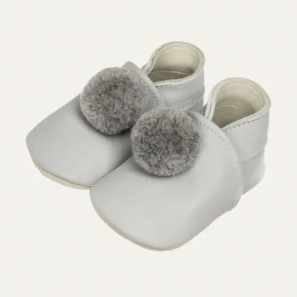 Zapatillas  - Pompón gris