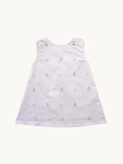 Vestido bordado color lila