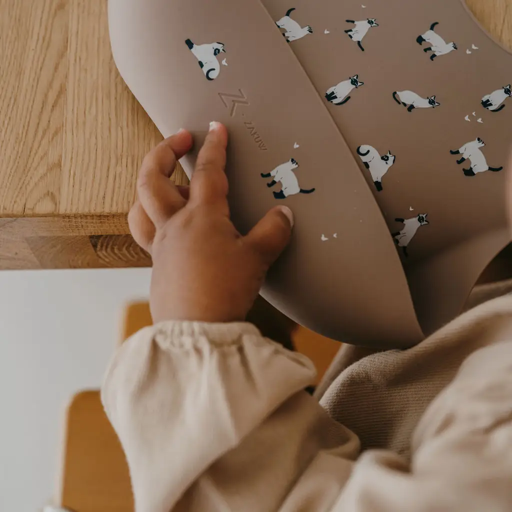 Babero de silicona - Minouche topo - Imagen 2