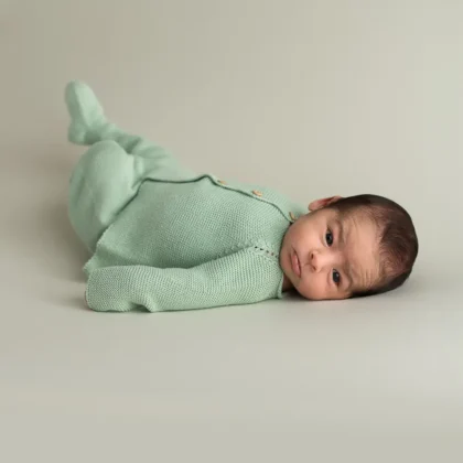 Pack para recién nacido links verde suave