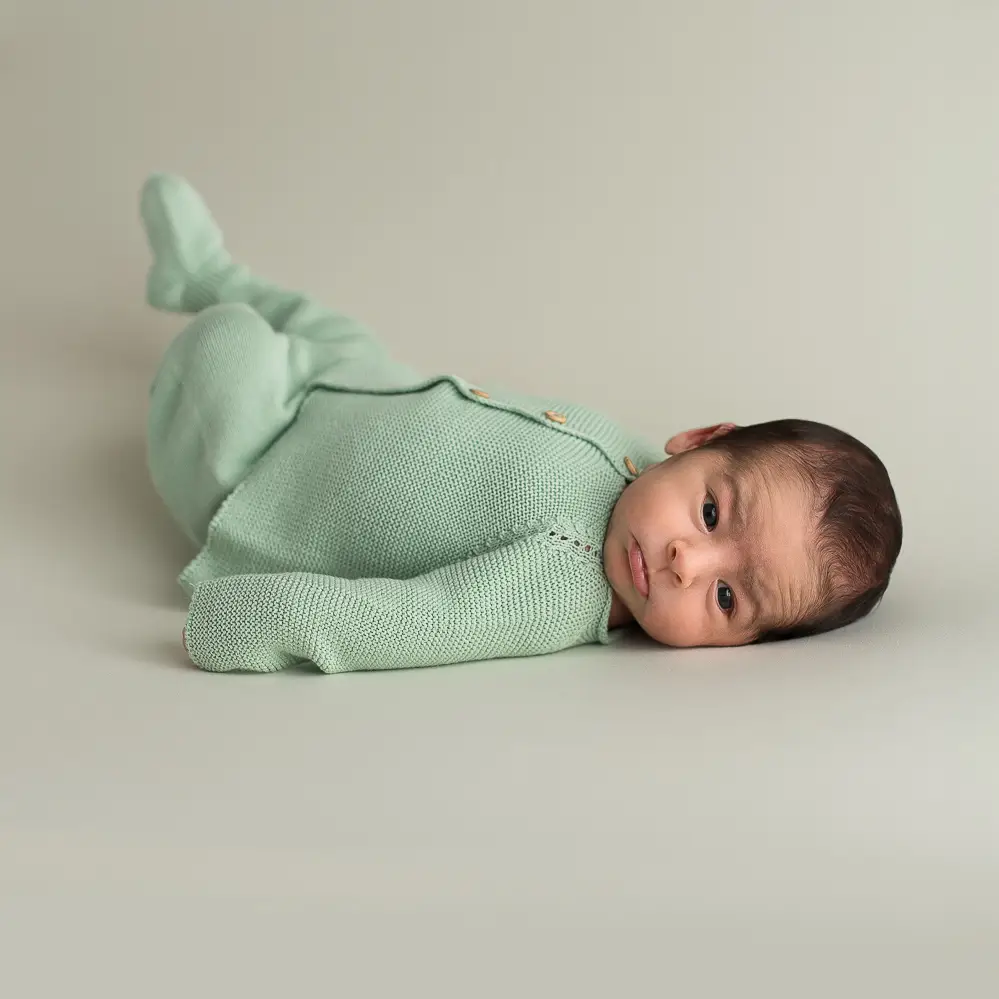 Pack para recién nacido links verde suave