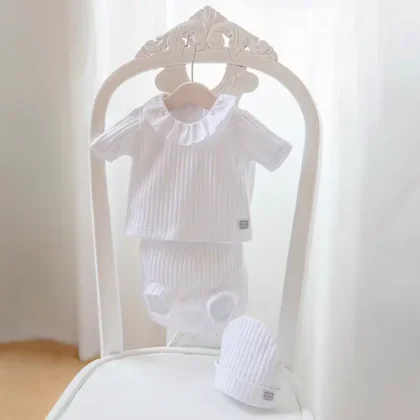 Conjunto Ranita y Jersey Manga Corta Blanco