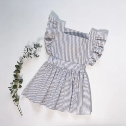 Vestido de algodón orgánico a rayas