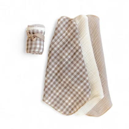 Juego de paños de muselina  / Cuadros topo